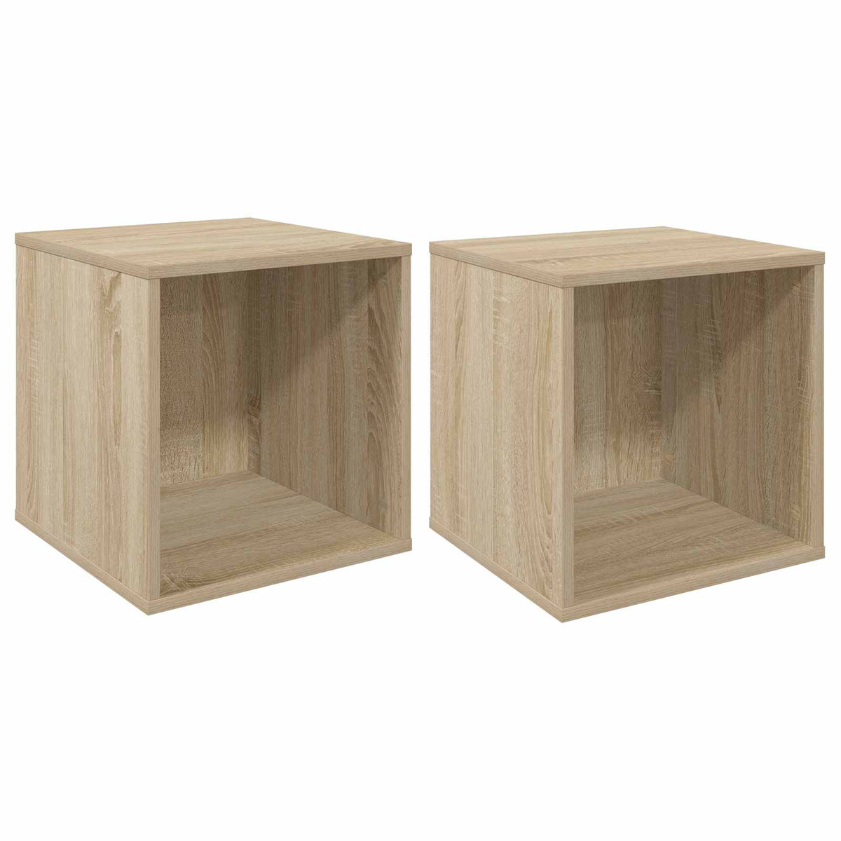 Vinylalbum kasse 2 stk. Sonoma-eg 37 x 36,5 x 38 cm
