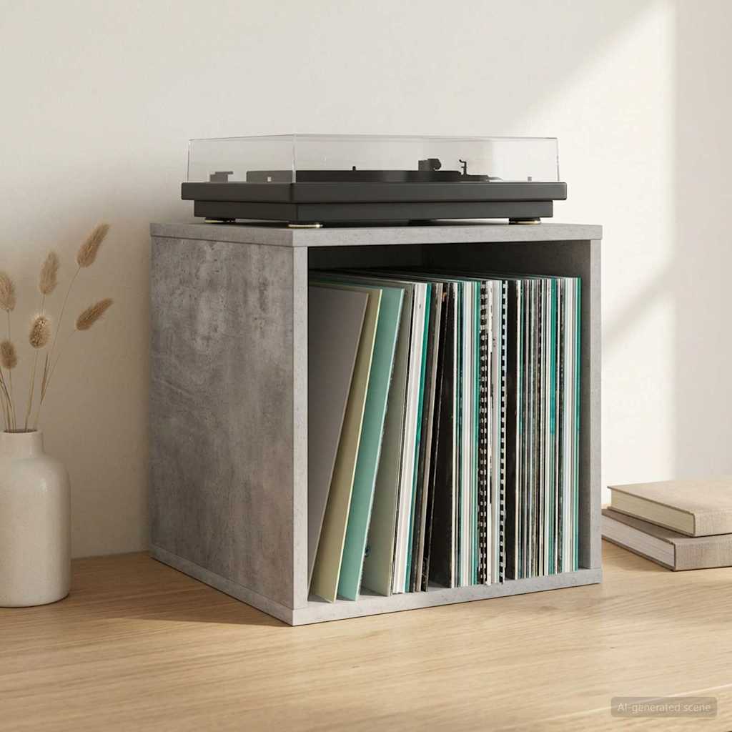 Vinylalbum kasse 2 stk. Betongrå 37 x 36,5 x 38 cm