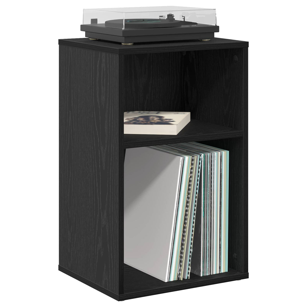 Pladeskab Sort eg 38 x 33 x 61 cm Konstrueret træ
