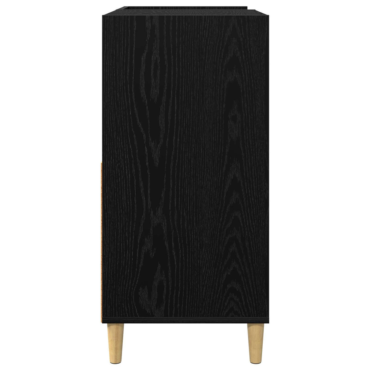 Pladespillerstand Sort eg 82 x 39,5 x 82,5 cm Konstrueret træ
