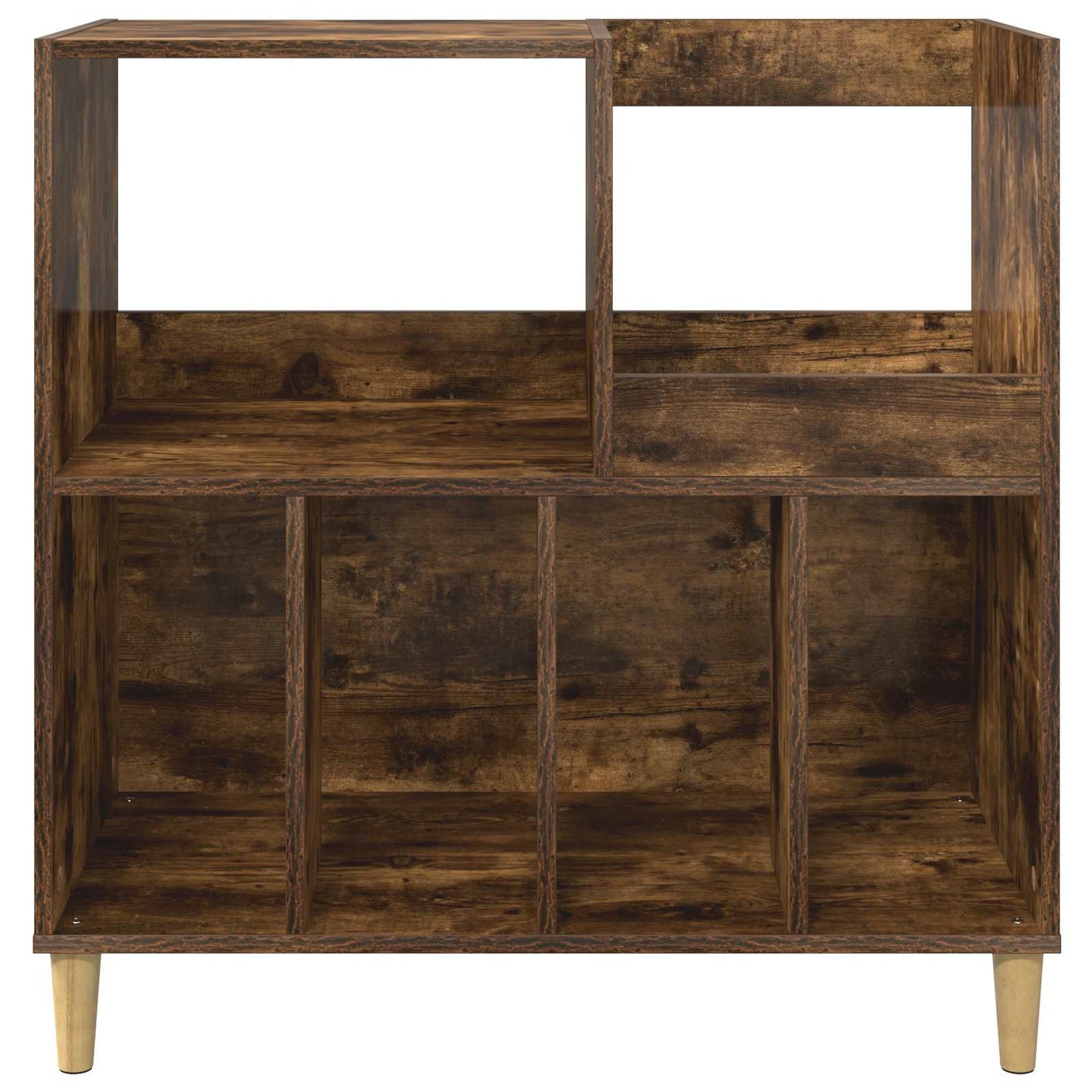 Pladespillerstand Røget eg 82 x 39,5 x 82,5 cm Konstrueret træ