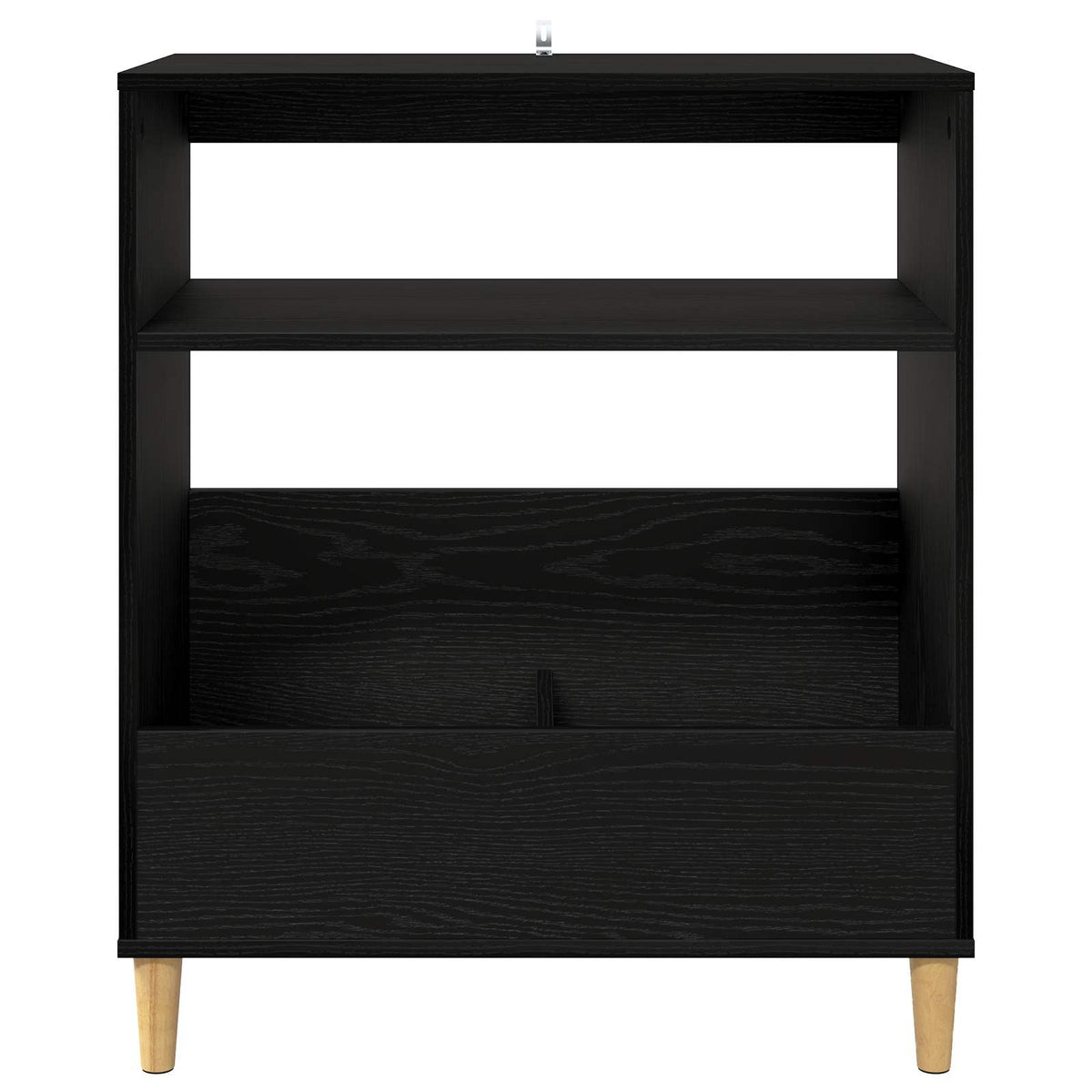 Pladespillerstand Sort eg 71 x 39,5 x 83 cm Konstrueret træ