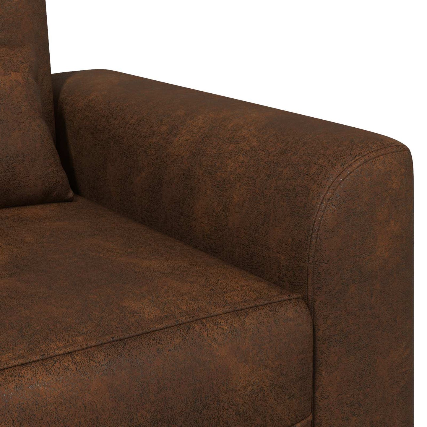 Lænestol Brun Faux Suede Læder