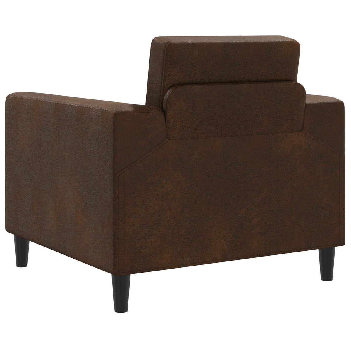 Lænestol Brun Faux Suede Læder