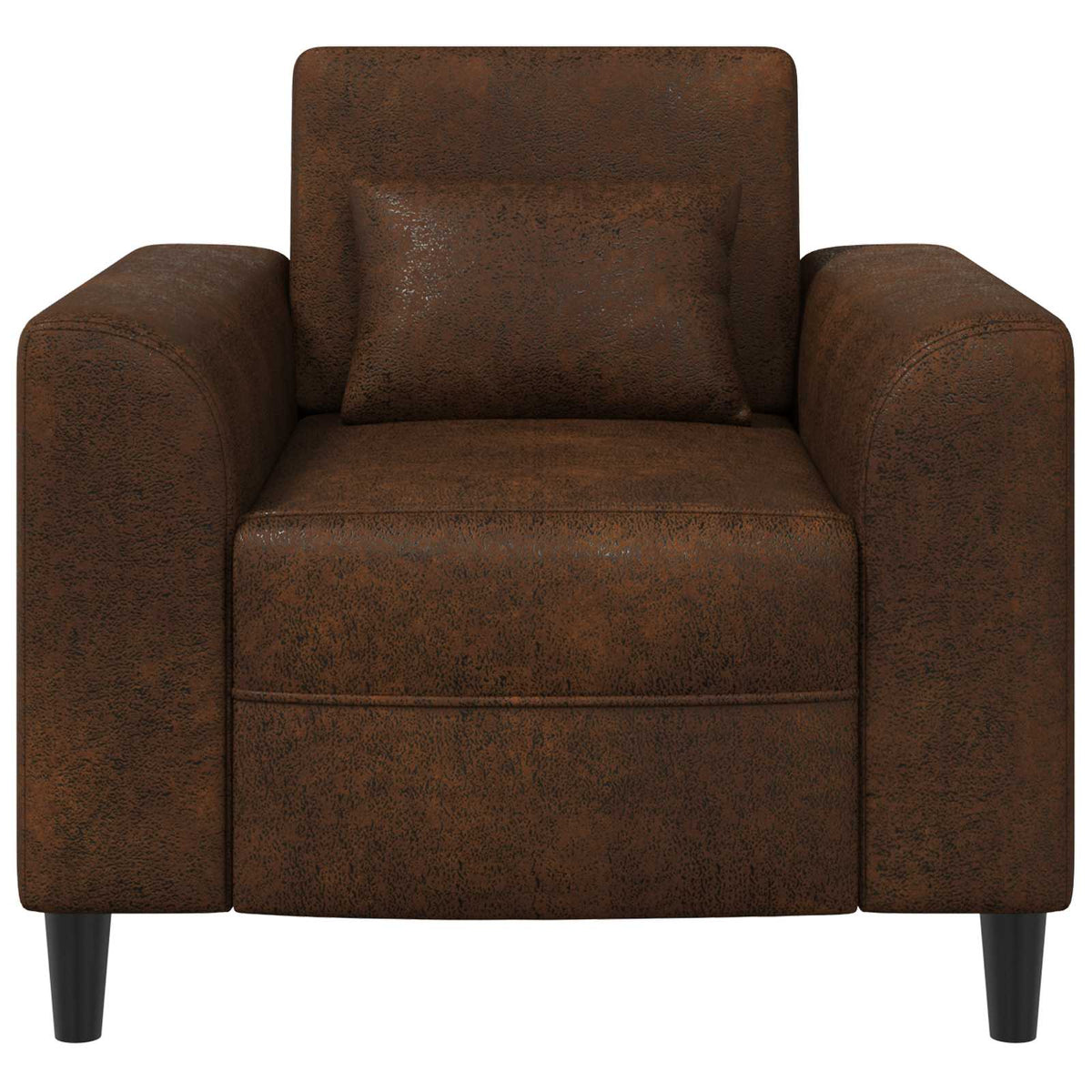 Lænestol Brun Faux Suede Læder