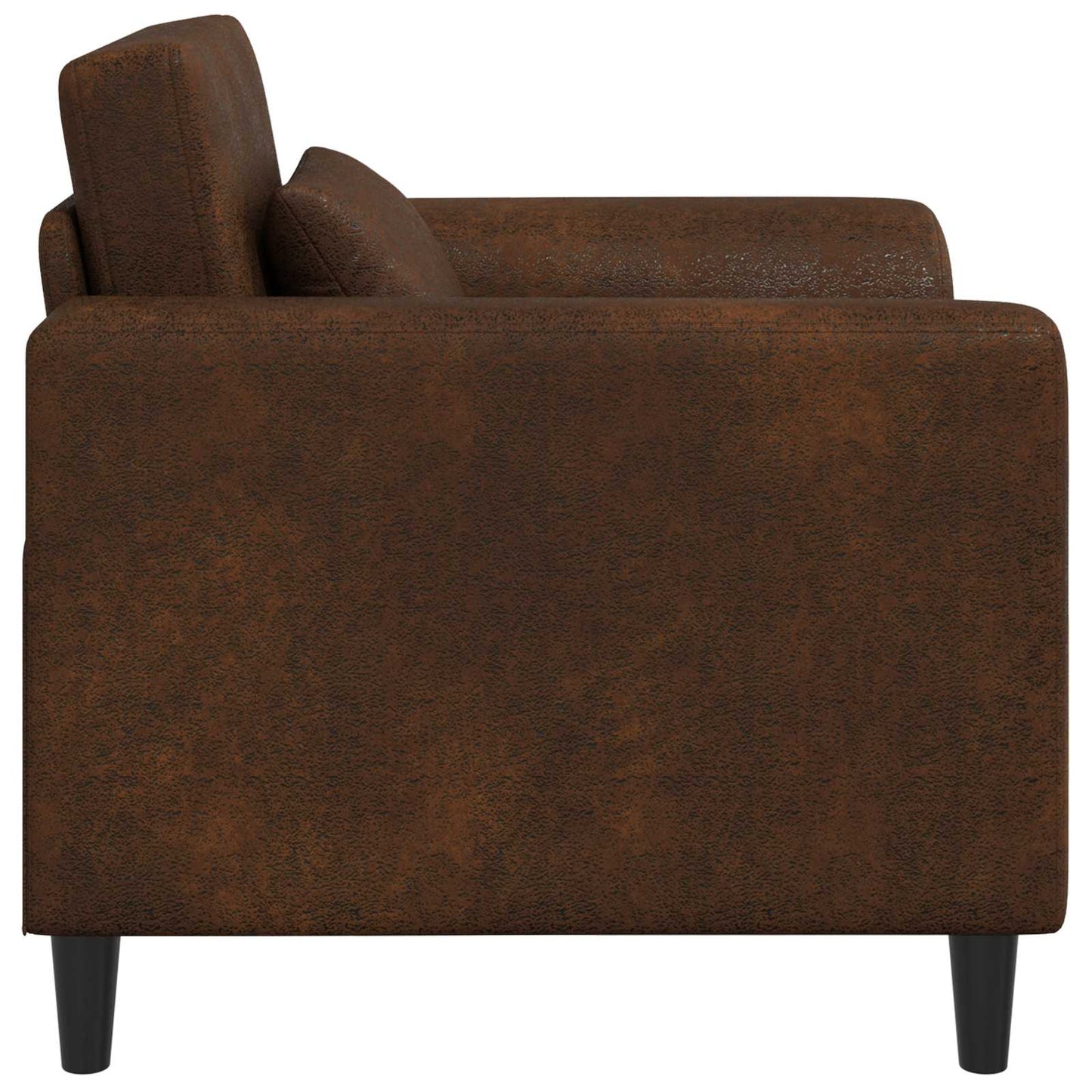 Lænestol Brun Faux Suede Læder