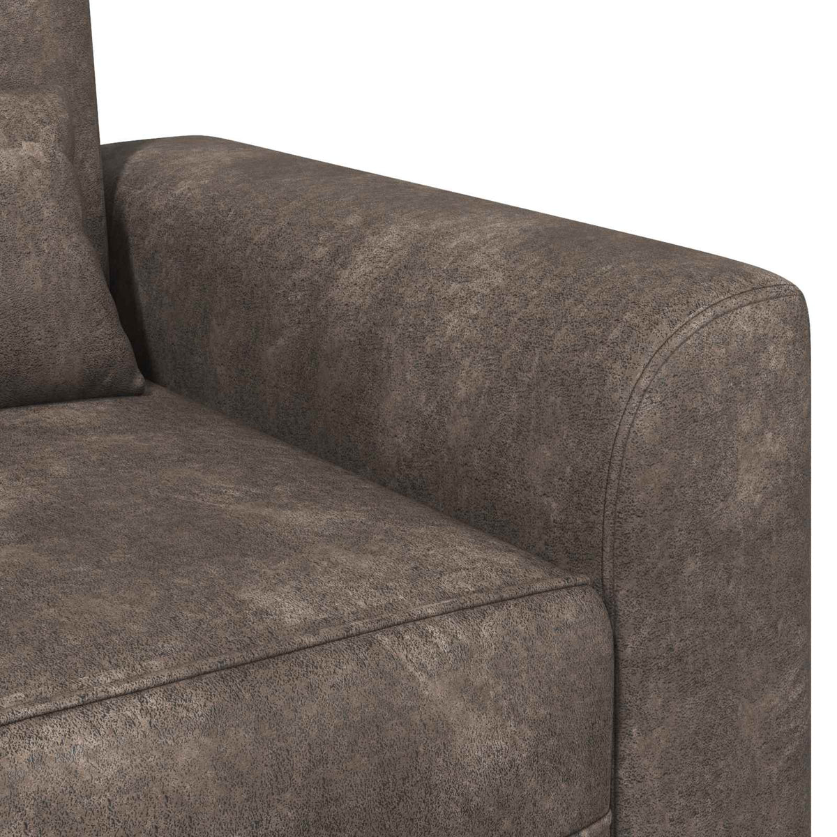 Lænestol Mørkegrå Faux Suede Læder
