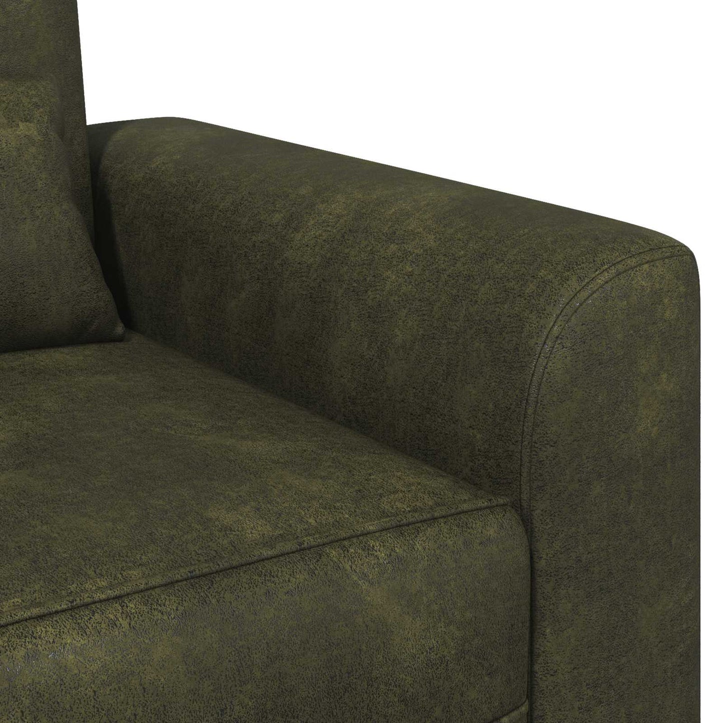 Lænestol Army Grøn Faux Suede Læder