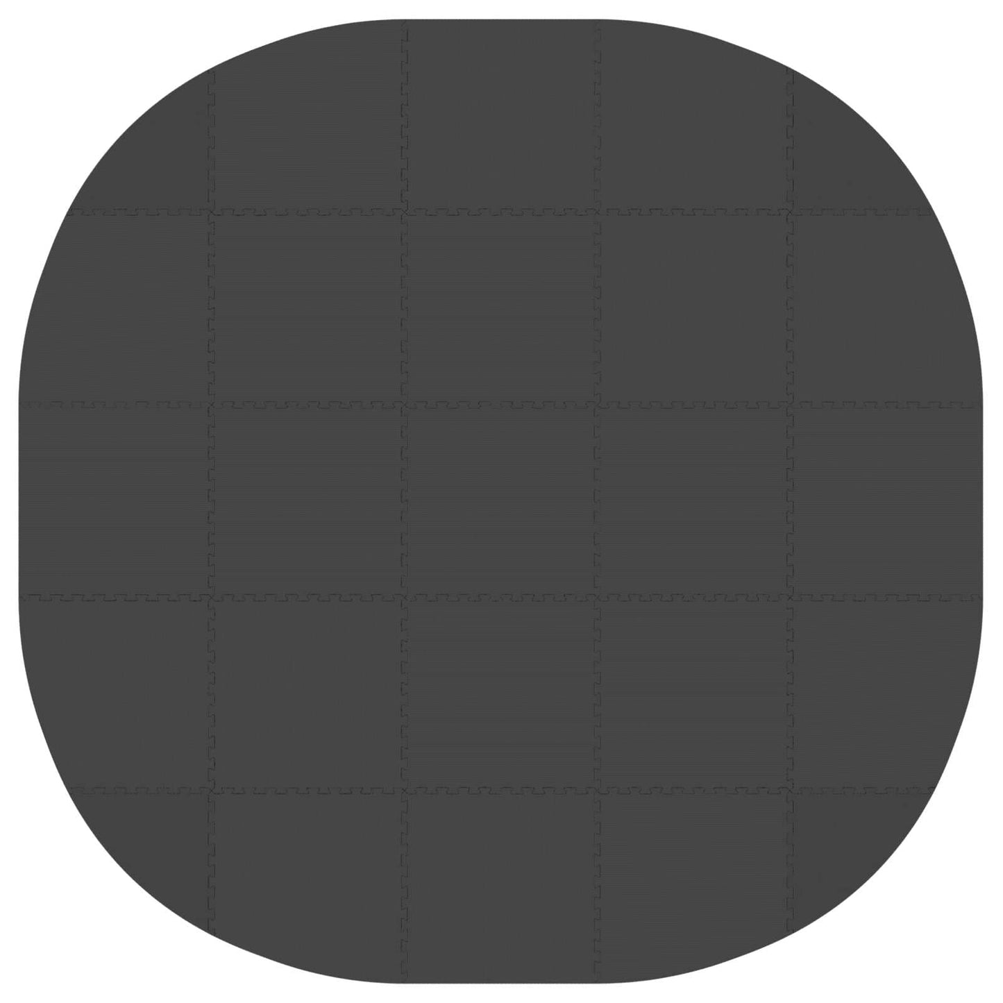 Poolbundmåtte 25 stk. Ø 292 cm Rund EVA skum Sort
