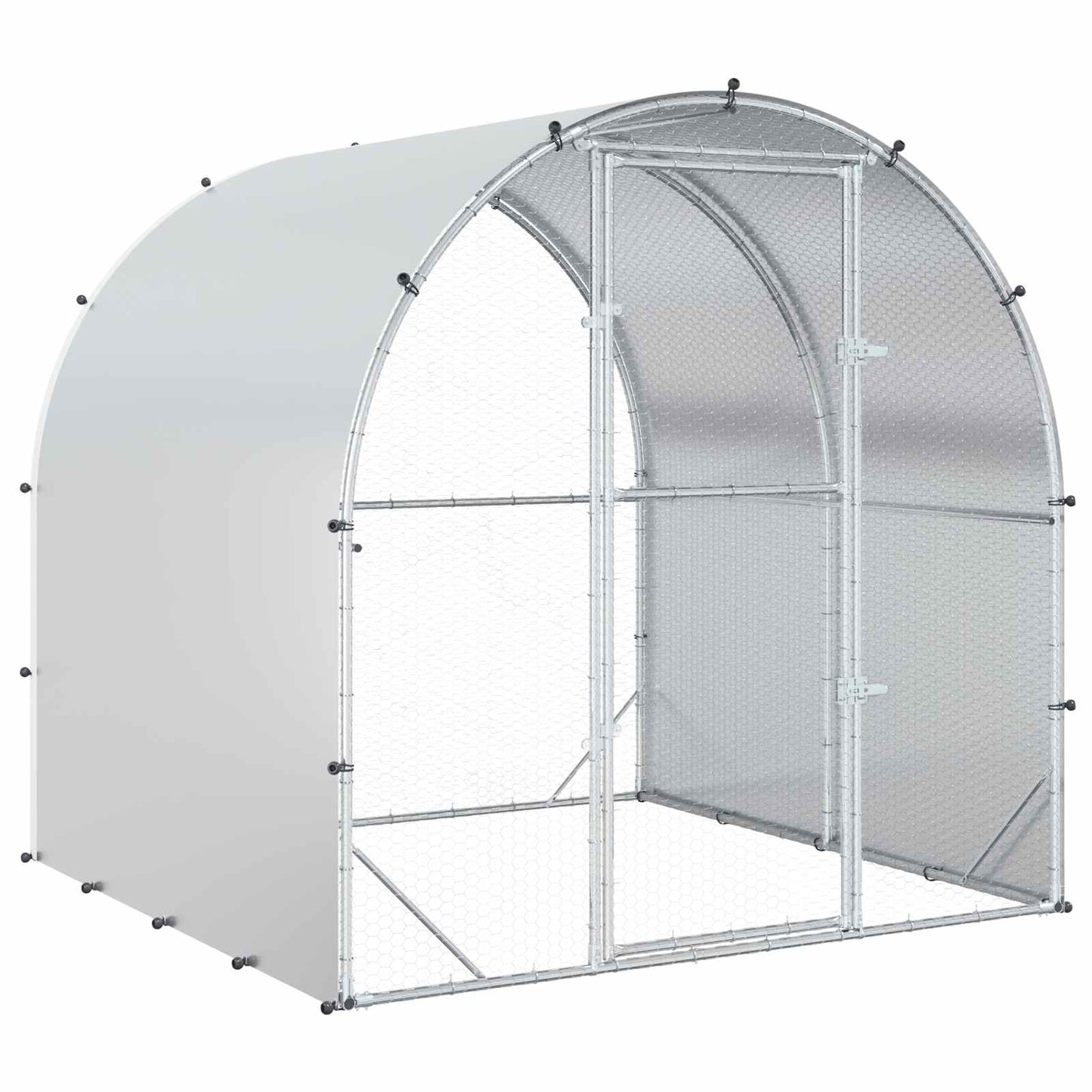 Kyllingehus Sølv 200 x 200 x 200 cm Galvaniseret stål