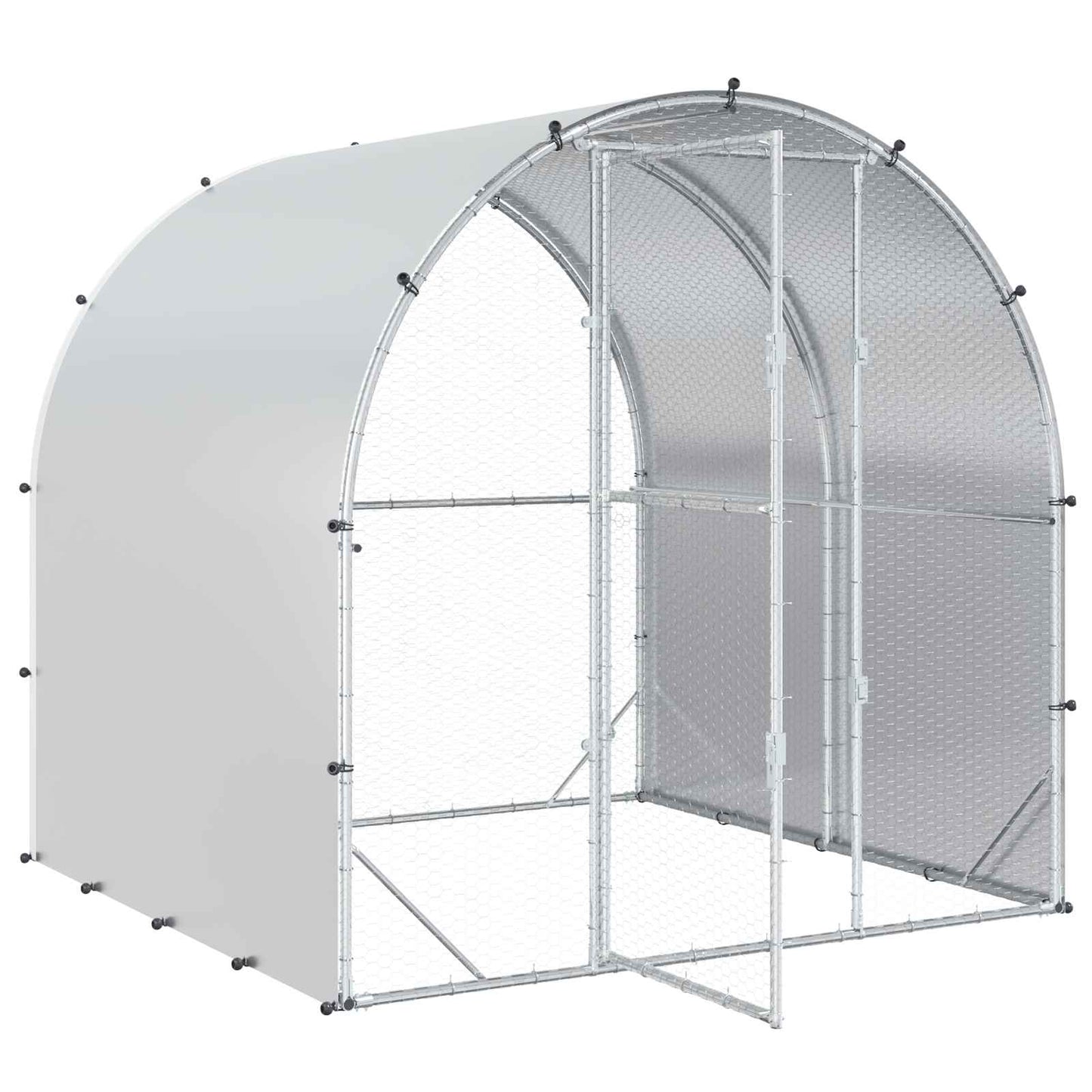 Kyllingehus Sølv 200 x 200 x 200 cm Galvaniseret stål