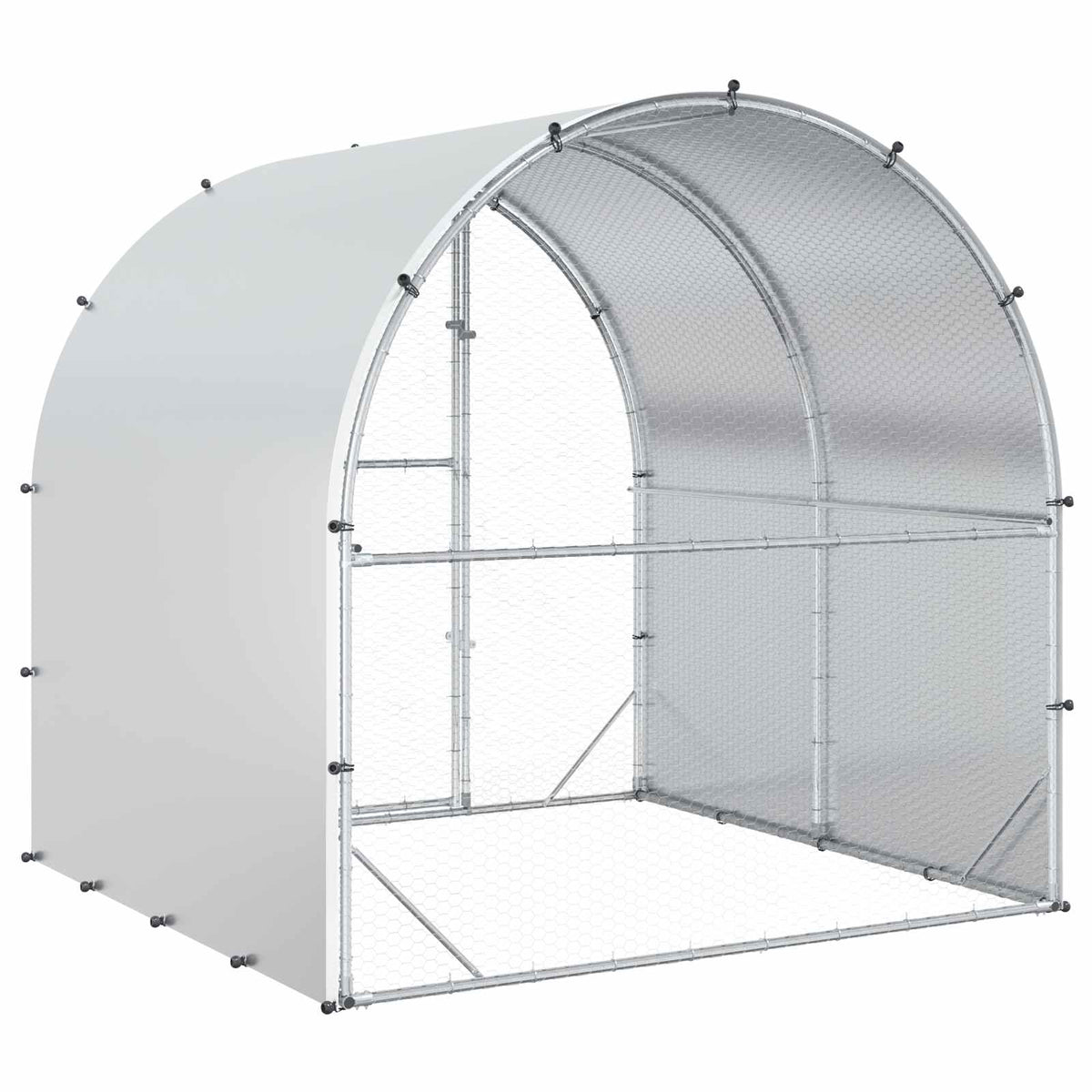 Kyllingehus Sølv 200 x 200 x 200 cm Galvaniseret stål