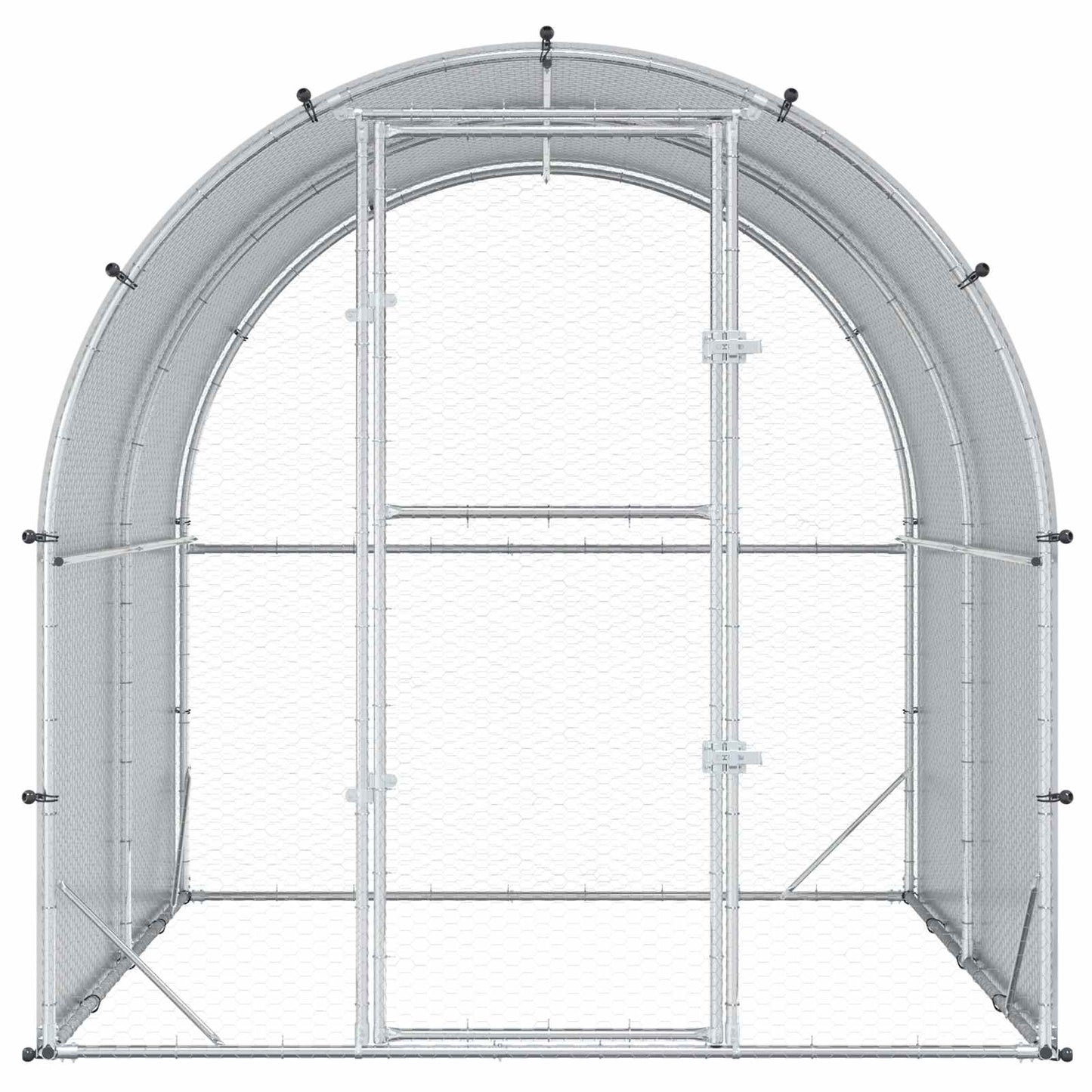 Kyllingehus Sølv 200 x 200 x 200 cm Galvaniseret stål