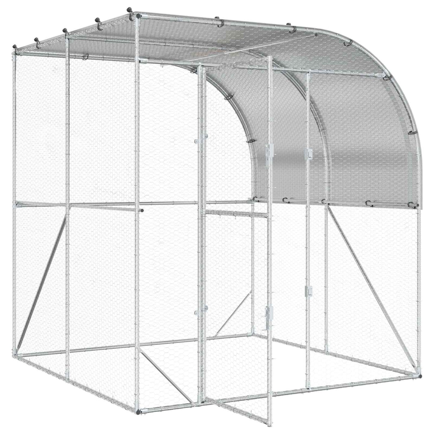 Kyllingehus Sølv 200 x 200 x 215 cm Galvaniseret stål