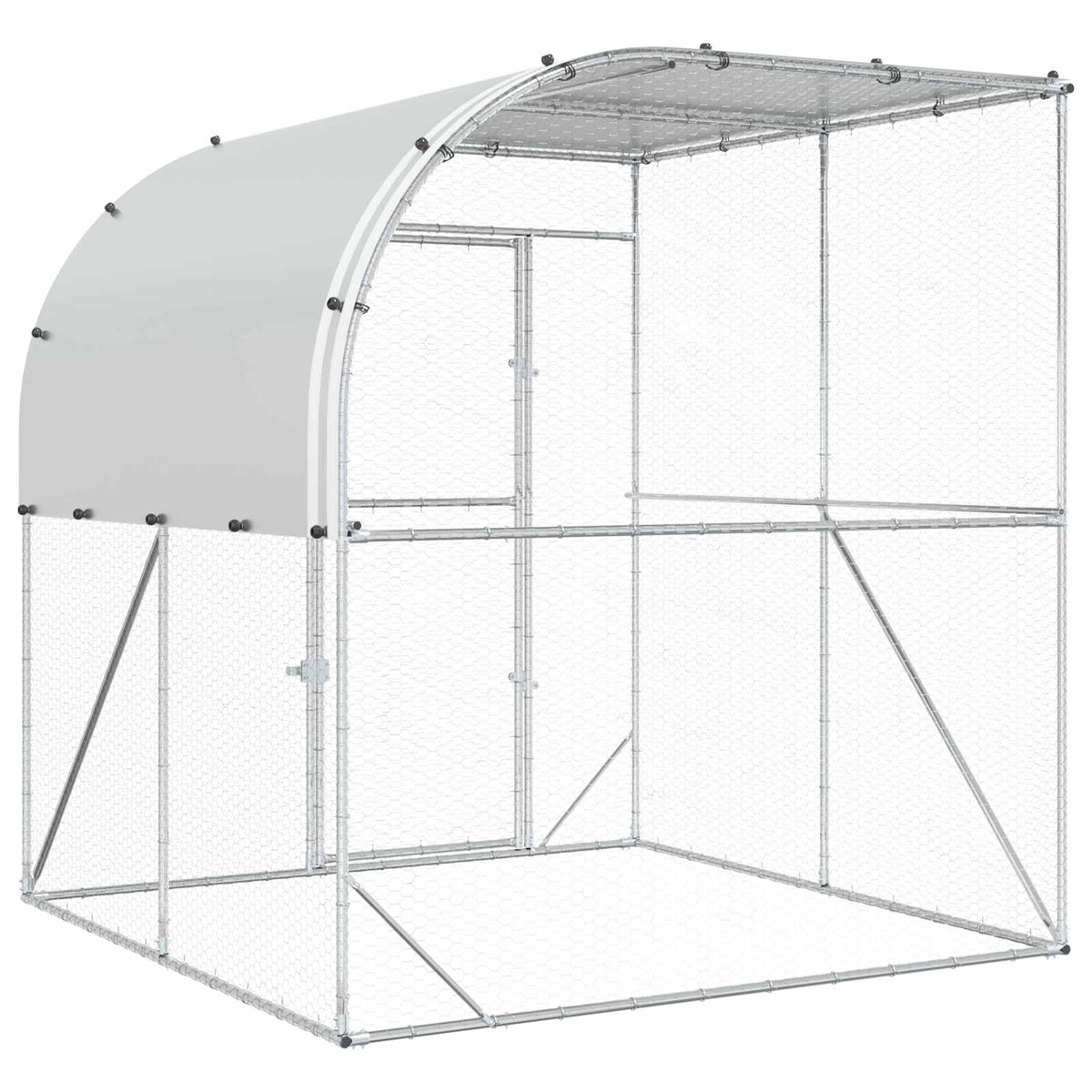 Kyllingehus Sølv 200 x 200 x 215 cm Galvaniseret stål