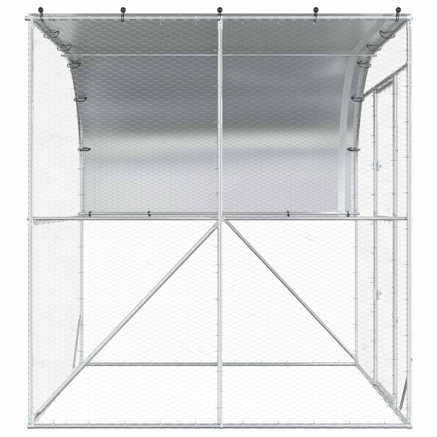 Kyllingehus Sølv 200 x 200 x 215 cm Galvaniseret stål