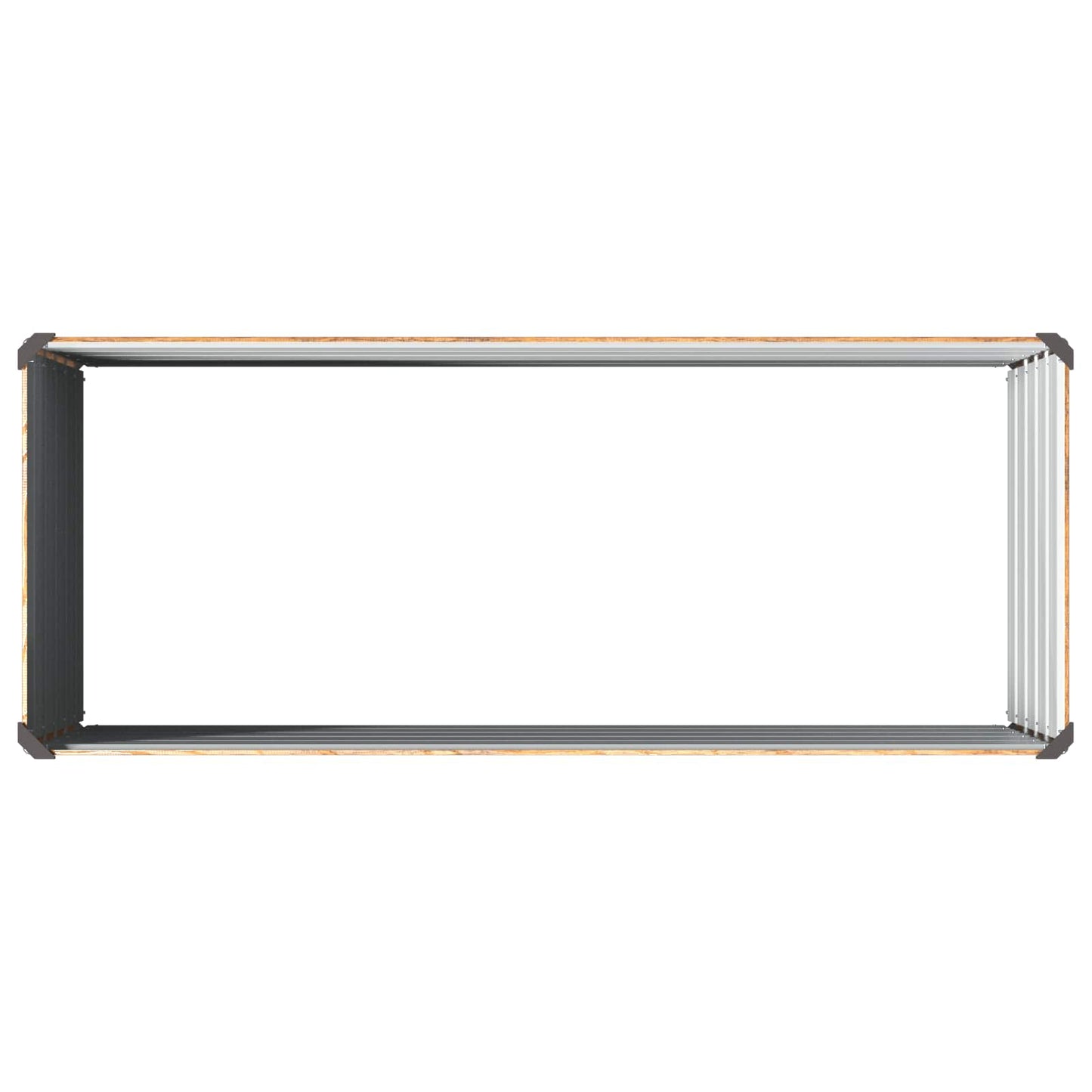 Hævet Havebed Træbrun 100 x 40 x 55 cm koldvalset stål