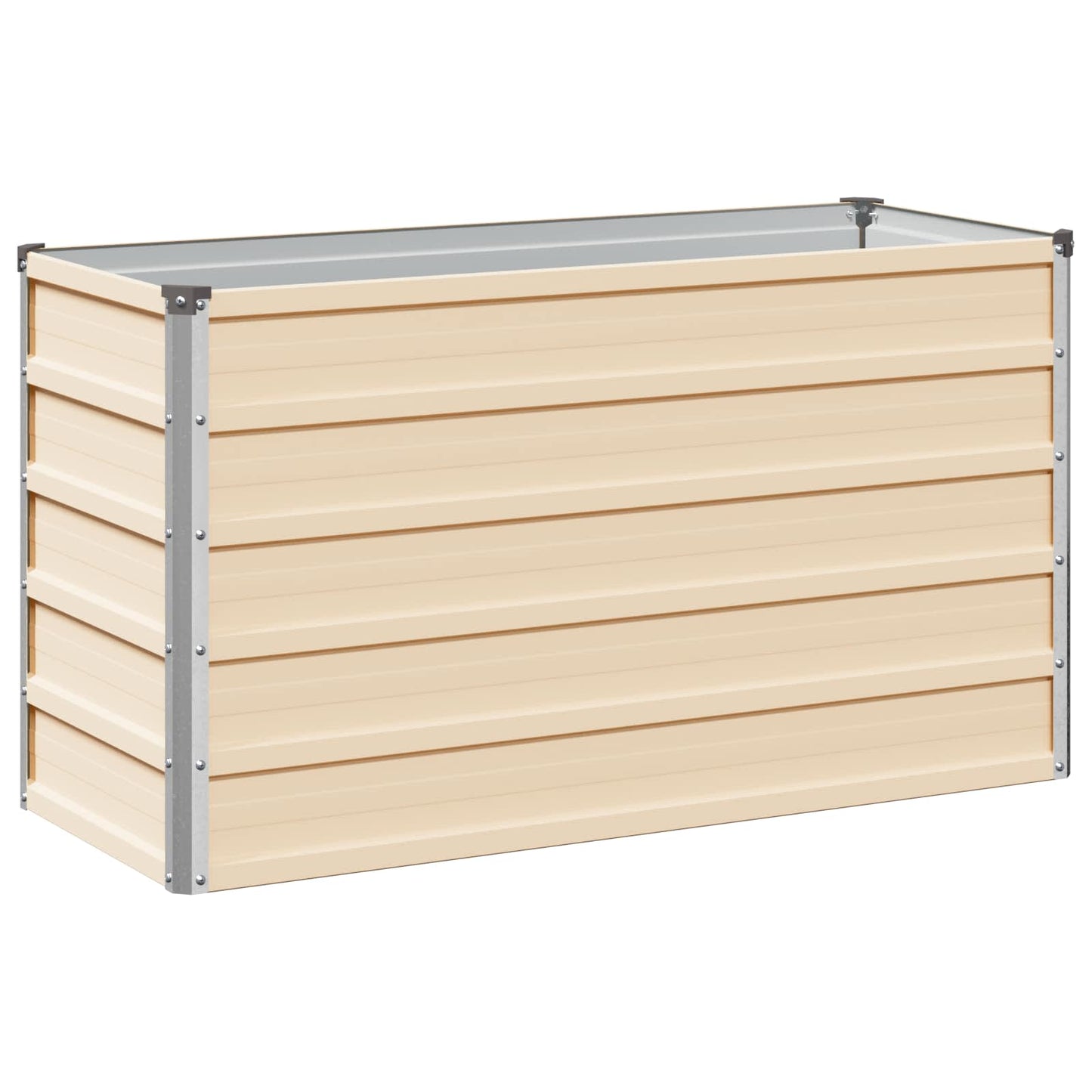 Hævet Havebed Elfenben 100 x 40 x 55 cm koldvalset stål