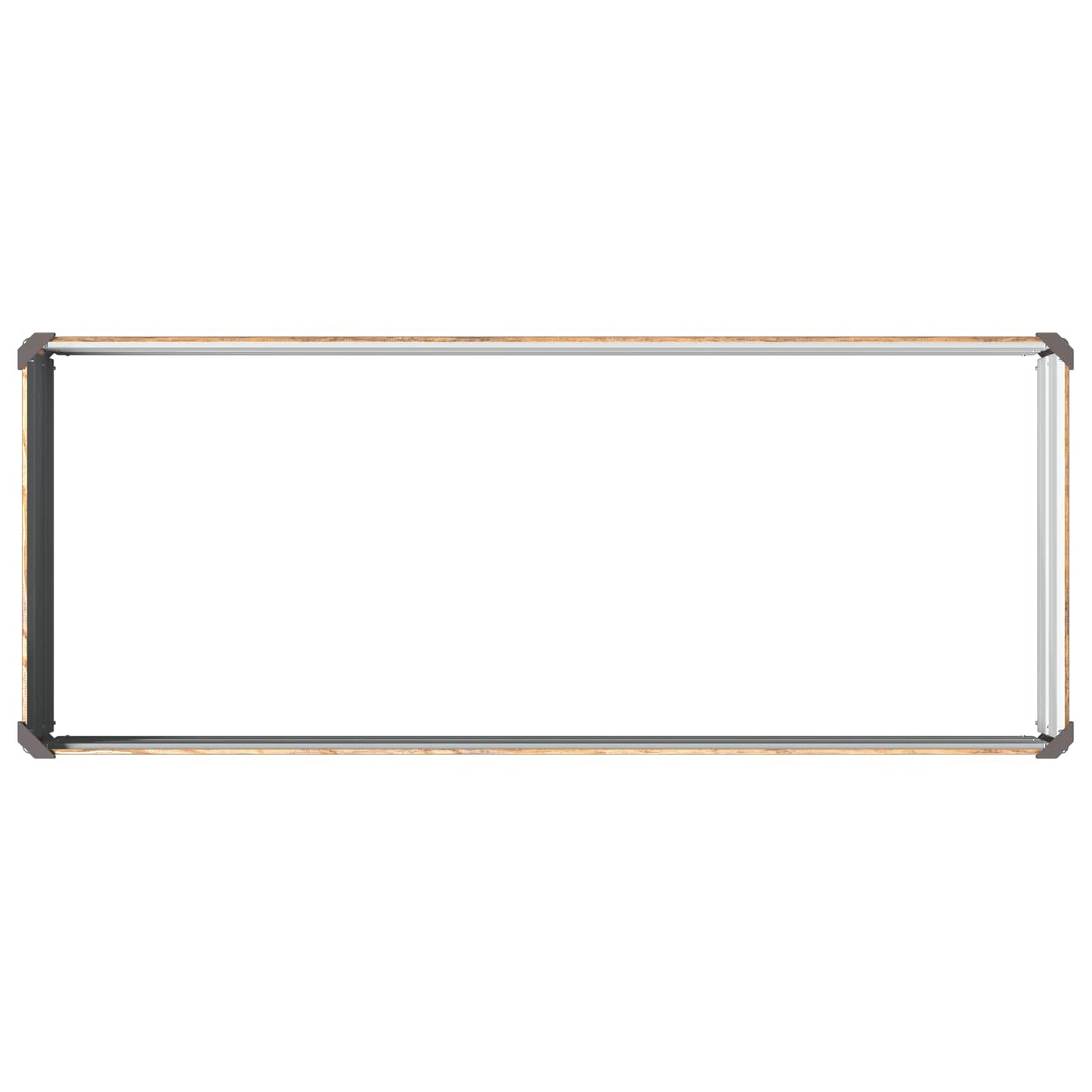 Hævet Havebed Træbrun 100 x 40 x 24 cm koldvalset stål