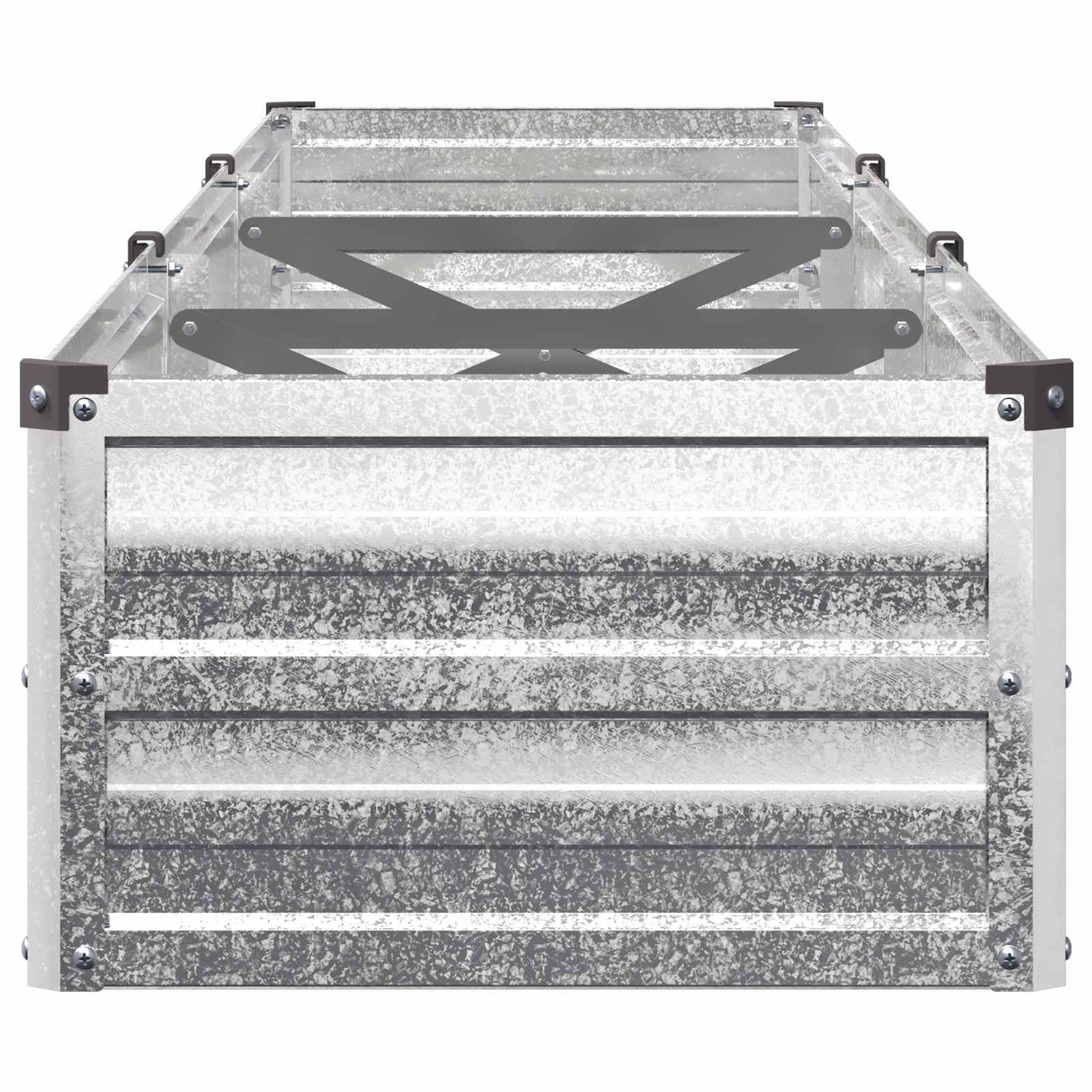 Hævet Havebed Sølv 240 x 40 x 24 cm galvaniseret