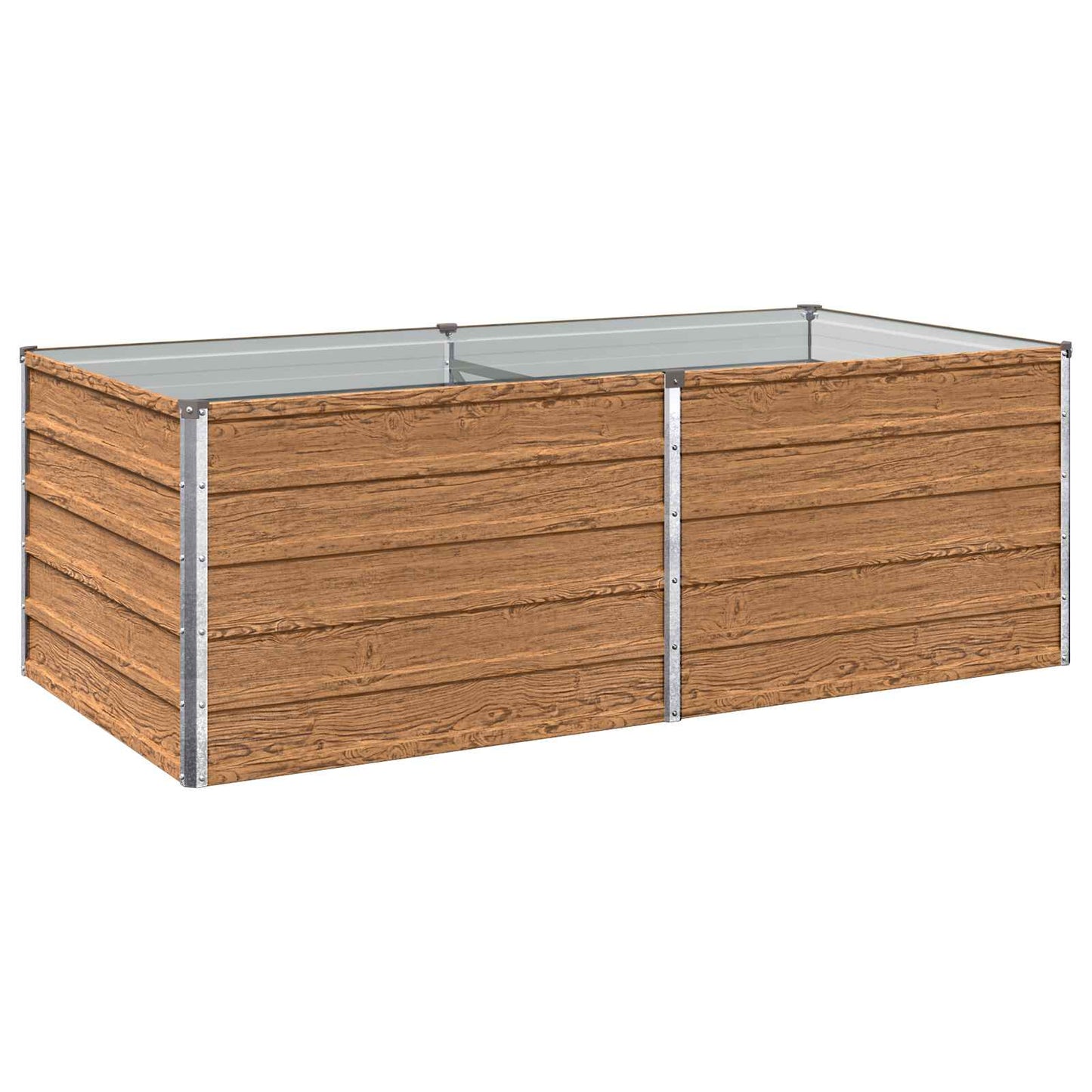 Hævet Havebed Træbrun 160 x 80 x 55 cm koldvalset stål
