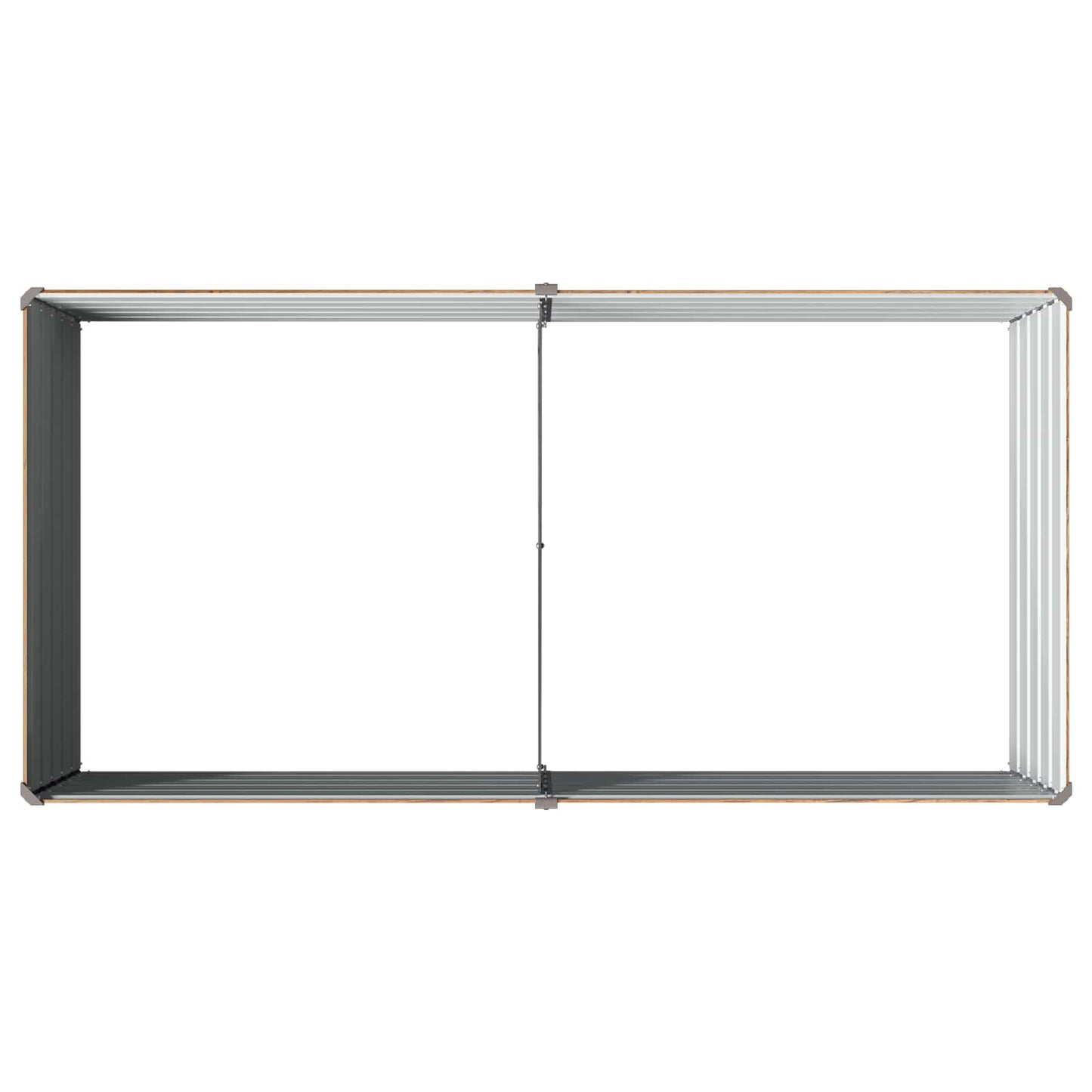 Hævet Havebed Træbrun 160 x 80 x 55 cm koldvalset stål