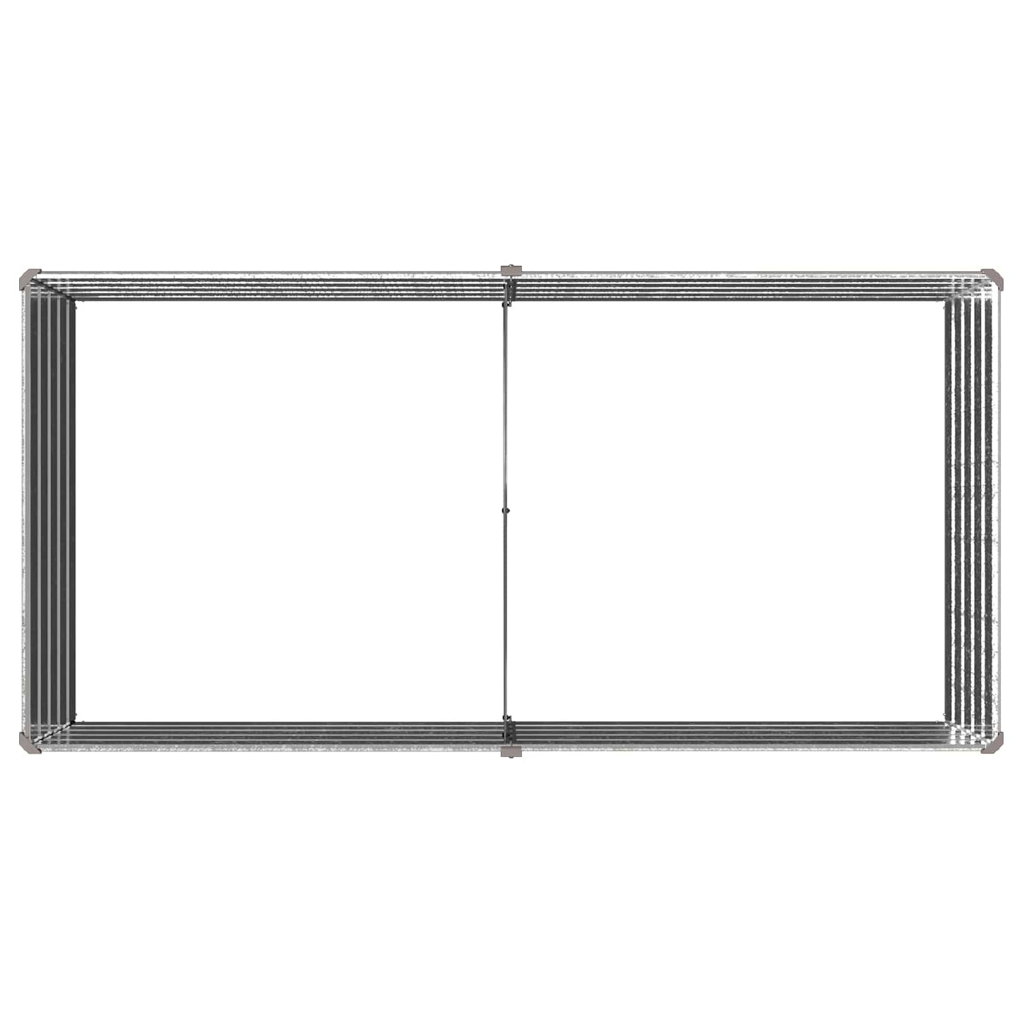Hævet Havebed Sølv 160 x 80 x 55 cm galvaniseret
