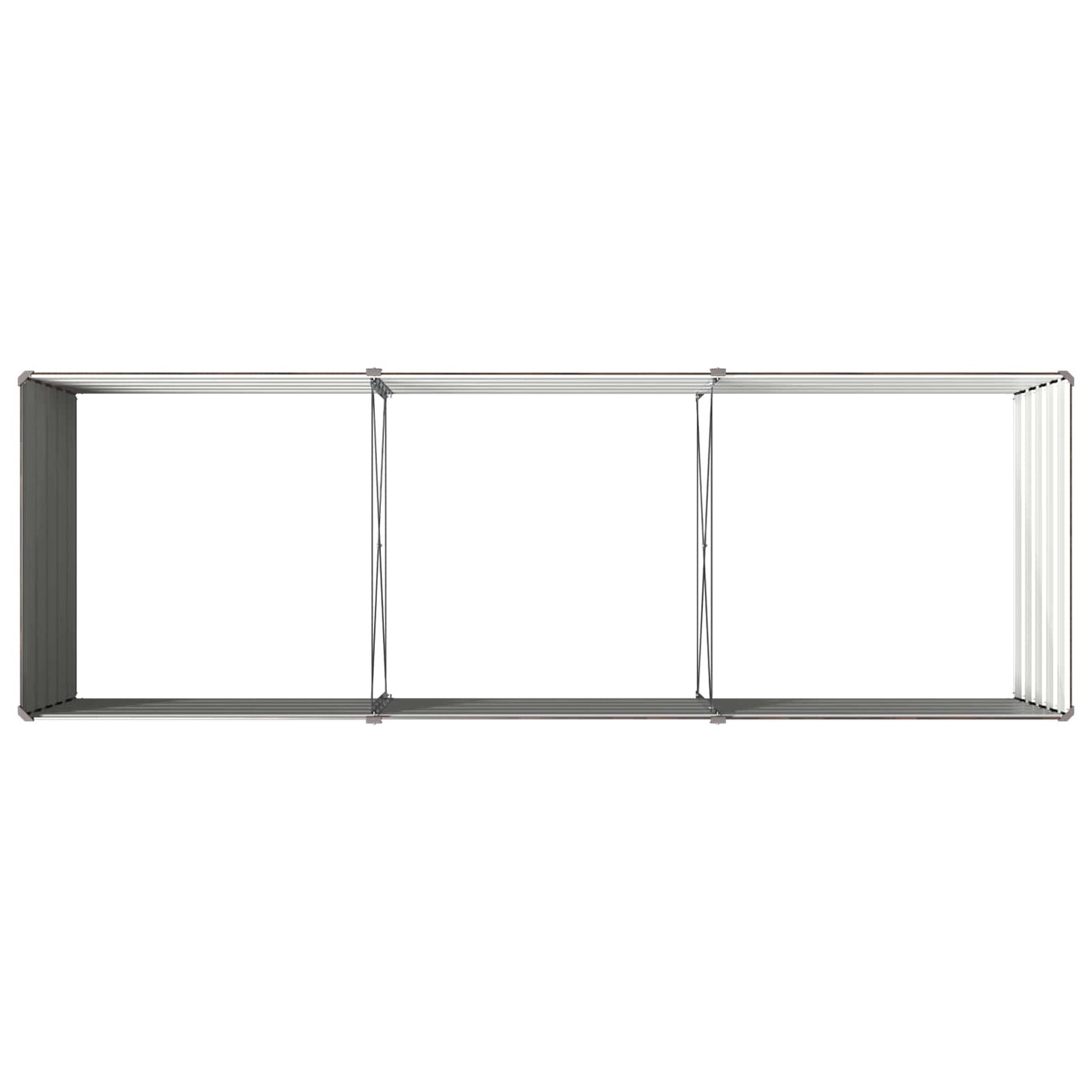 Hævet Havebed Sort 240 x 80 x 55 cm koldvalset stål