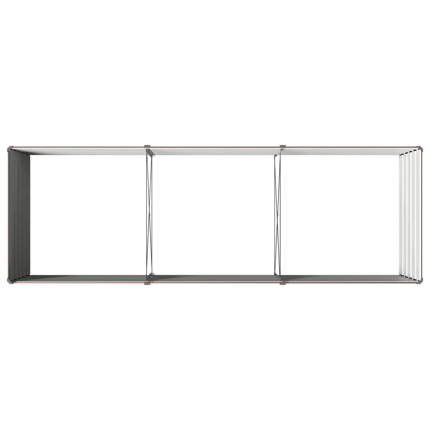 Hævet Havebed Brun 240 x 80 x 55 cm koldvalset stål
