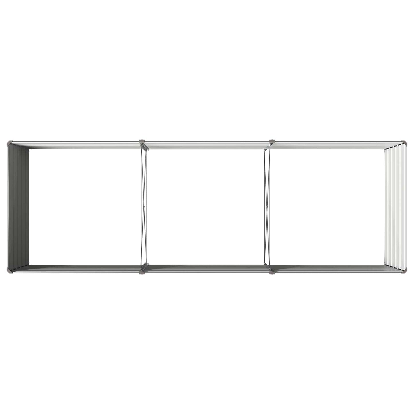 Hævet Havebed Antracit 240 x 80 x 55 cm koldvalset stål