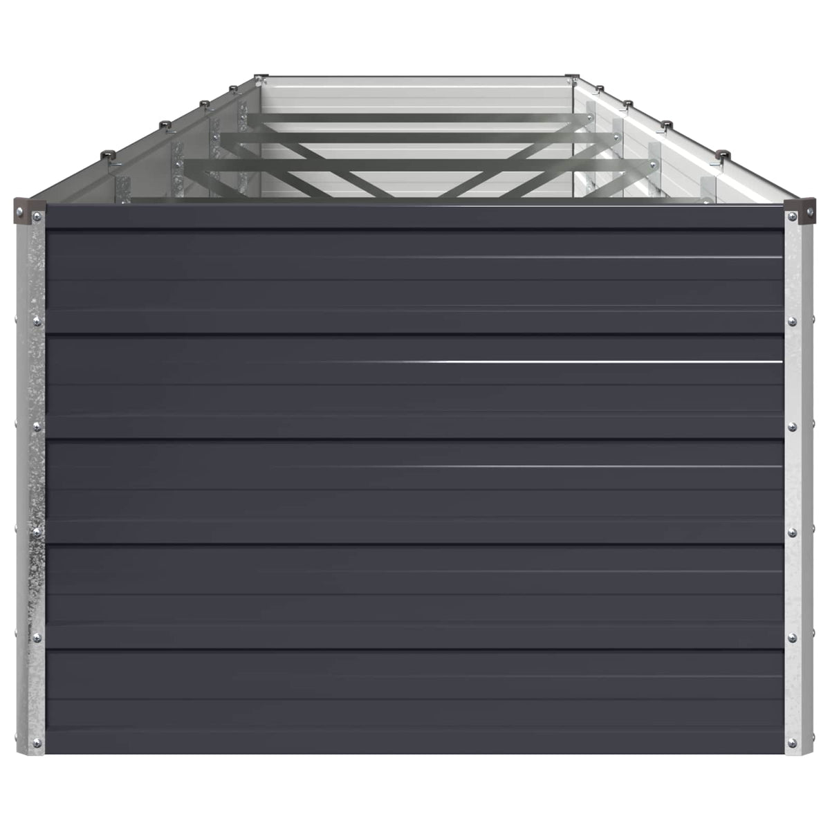 Hævet Havebed Antracit 400 x 80 x 55 cm koldvalset stål