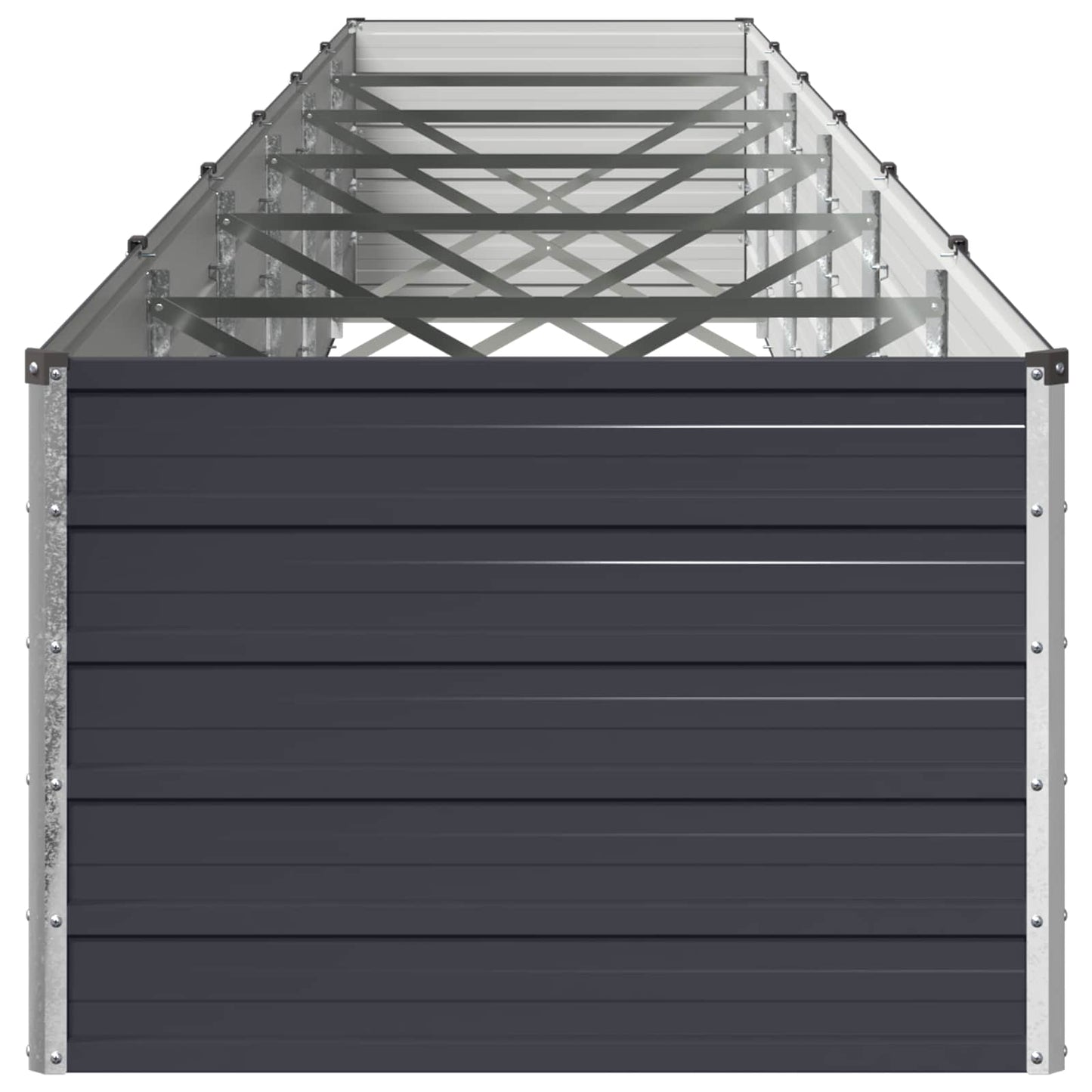 Hævet Havebed Antracit 600 x 80 x 55 cm koldvalset stål