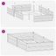 Hævet Havebed Rusten 160 x 80 x 24 cm karton