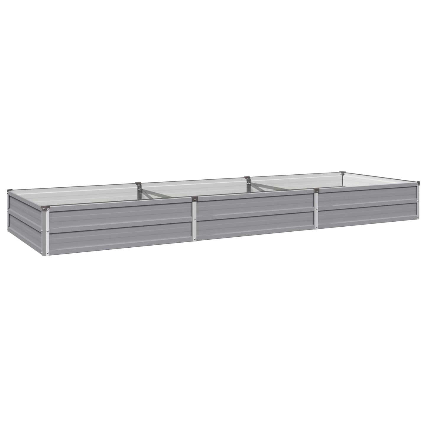 Hævet Havebed Grå 240 x 80 x 24 cm koldvalset stål