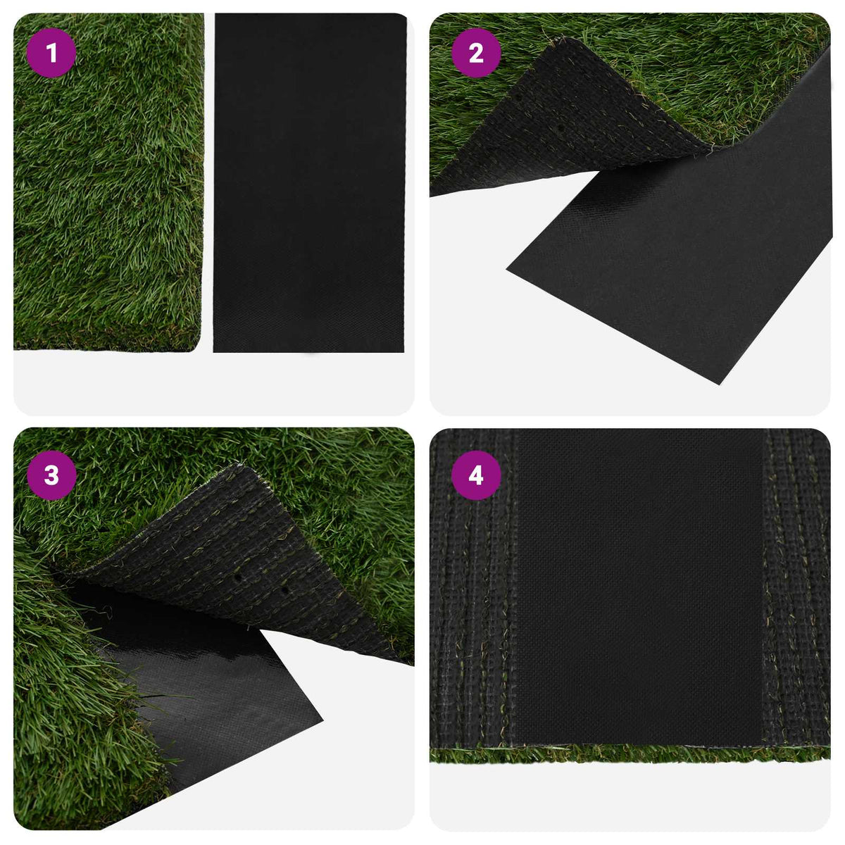 Selvklæbende kunstgræs tape Sort 15 cm x 10 m Non-woven stof