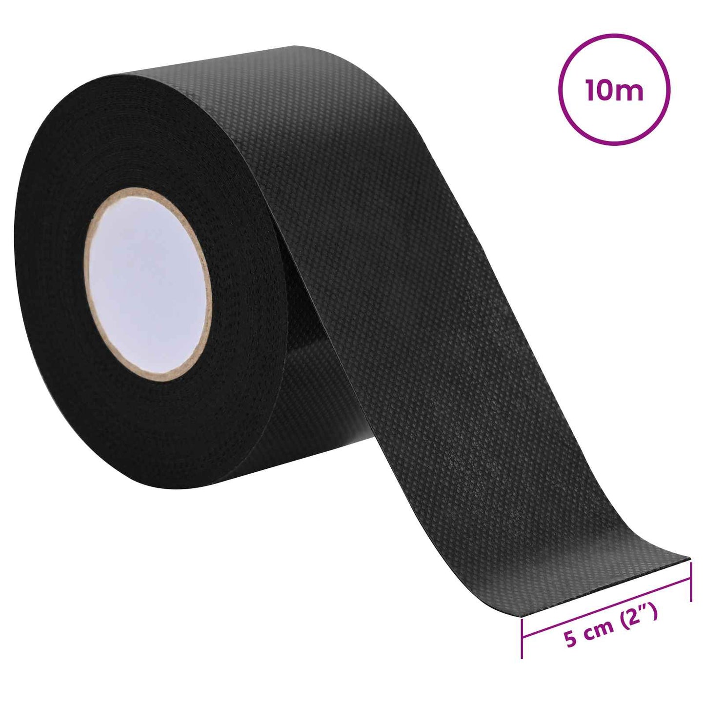 Selvklæbende kunstgræs tape Sort 5 cm x 10 m Non-woven stof