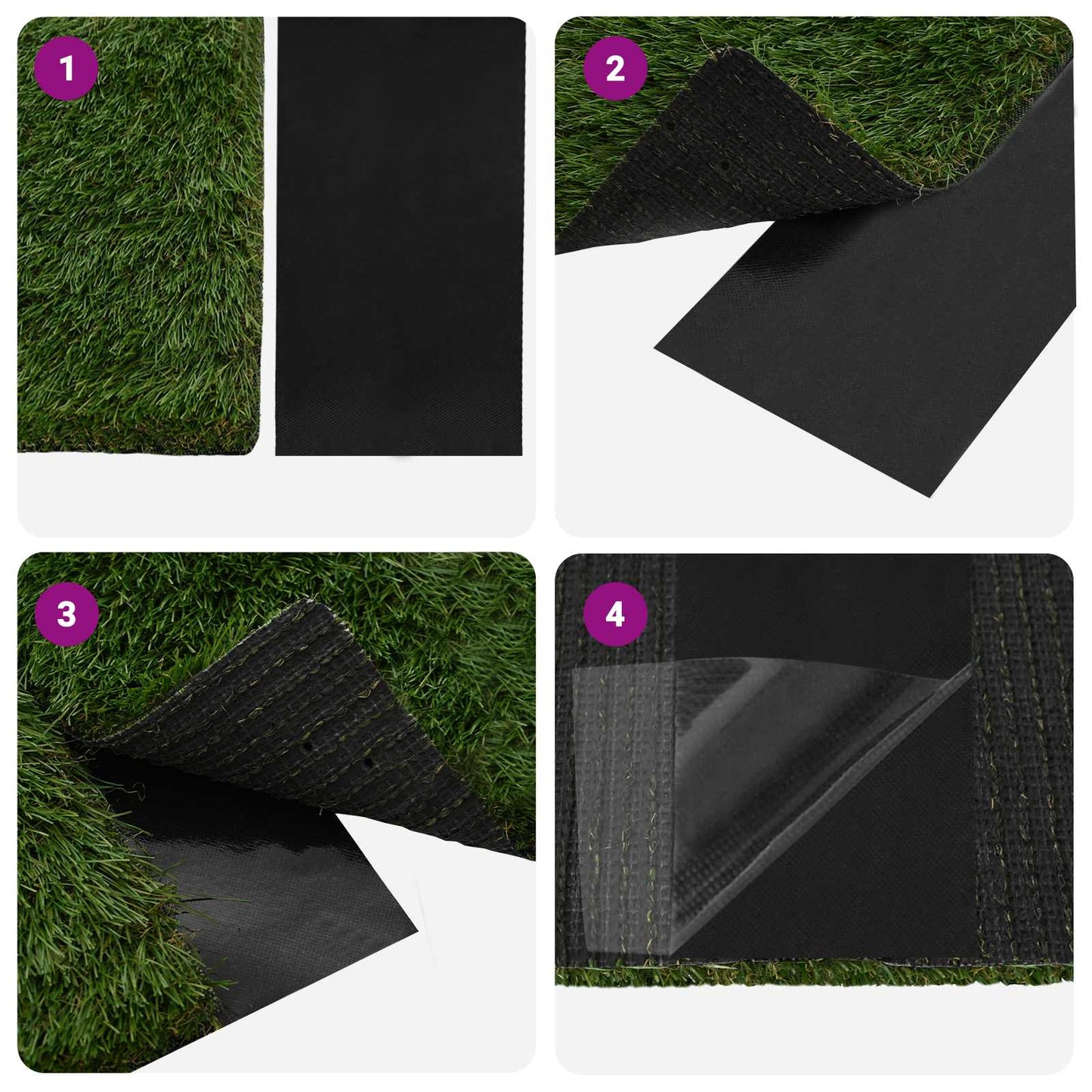 Selvklæbende kunstgræs tape Sort 10 x 0,15 cm Non-woven stof
