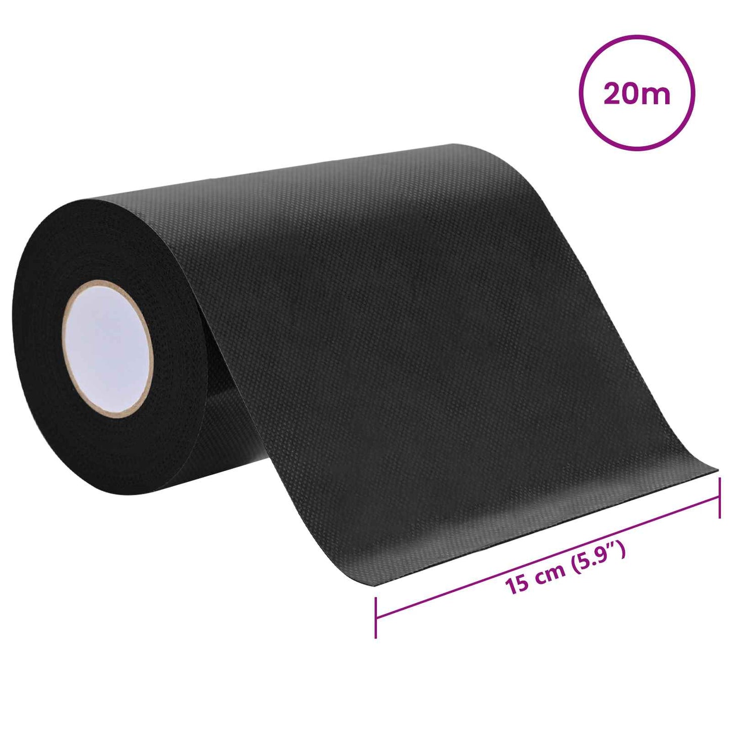 Selvklæbende kunstgræs tape Sort 20 x 0,15 cm Non-woven stof