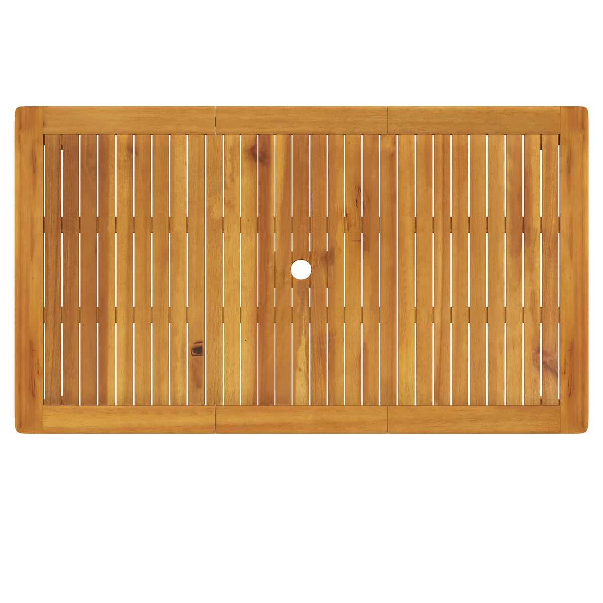 5-Piece Garden Dining Set Naturfarvet Massivt Akacietræ