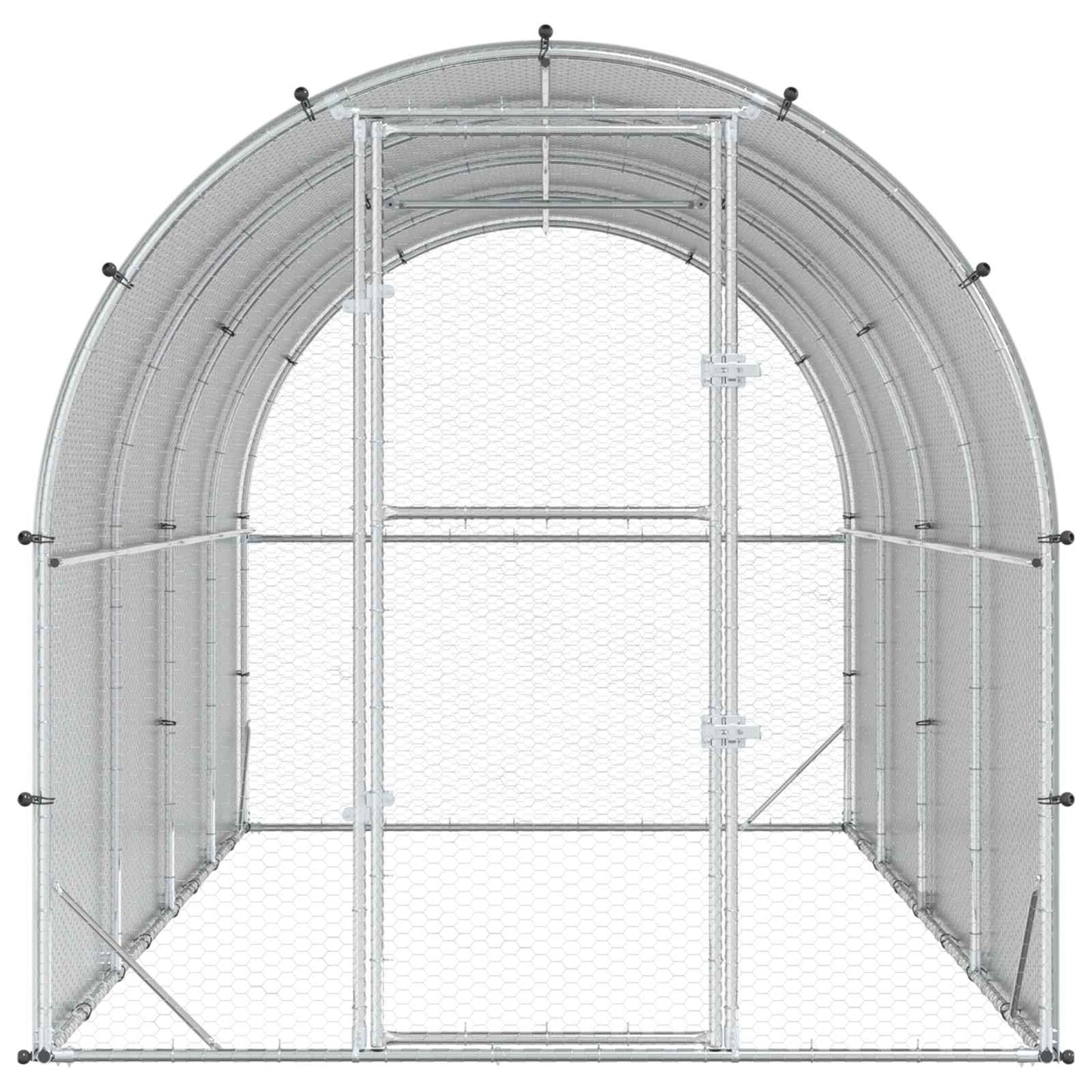 Kyllingehus Sølv 400 x 200 x 200 cm Galvaniseret stål