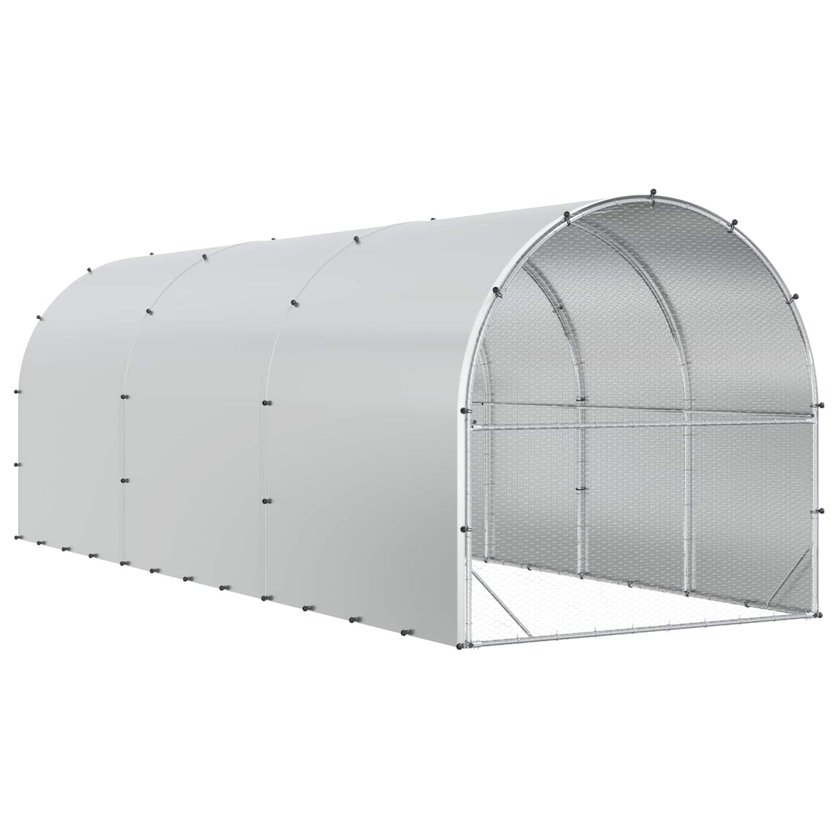 Kyllingehus Sølv 600 x 200 x 200 cm Galvaniseret stål