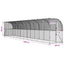 Hønsehus Mod Væg Sølv 600 x 150 x 215 cm Galvaniseret stål