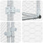 Hønsehus Mod Væg Sølv 800 x 100 x 215 cm Galvaniseret stål