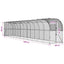 Hønsehus Mod Væg Sølv 1200 x 100 x 215 cm Galvaniseret stål