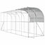 Hønsehus Mod Væg Sølv 600 x 150 x 215 cm Galvaniseret stål
