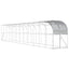 Hønsehus Mod Væg Sølv 1200 x 150 x 215 cm Galvaniseret stål