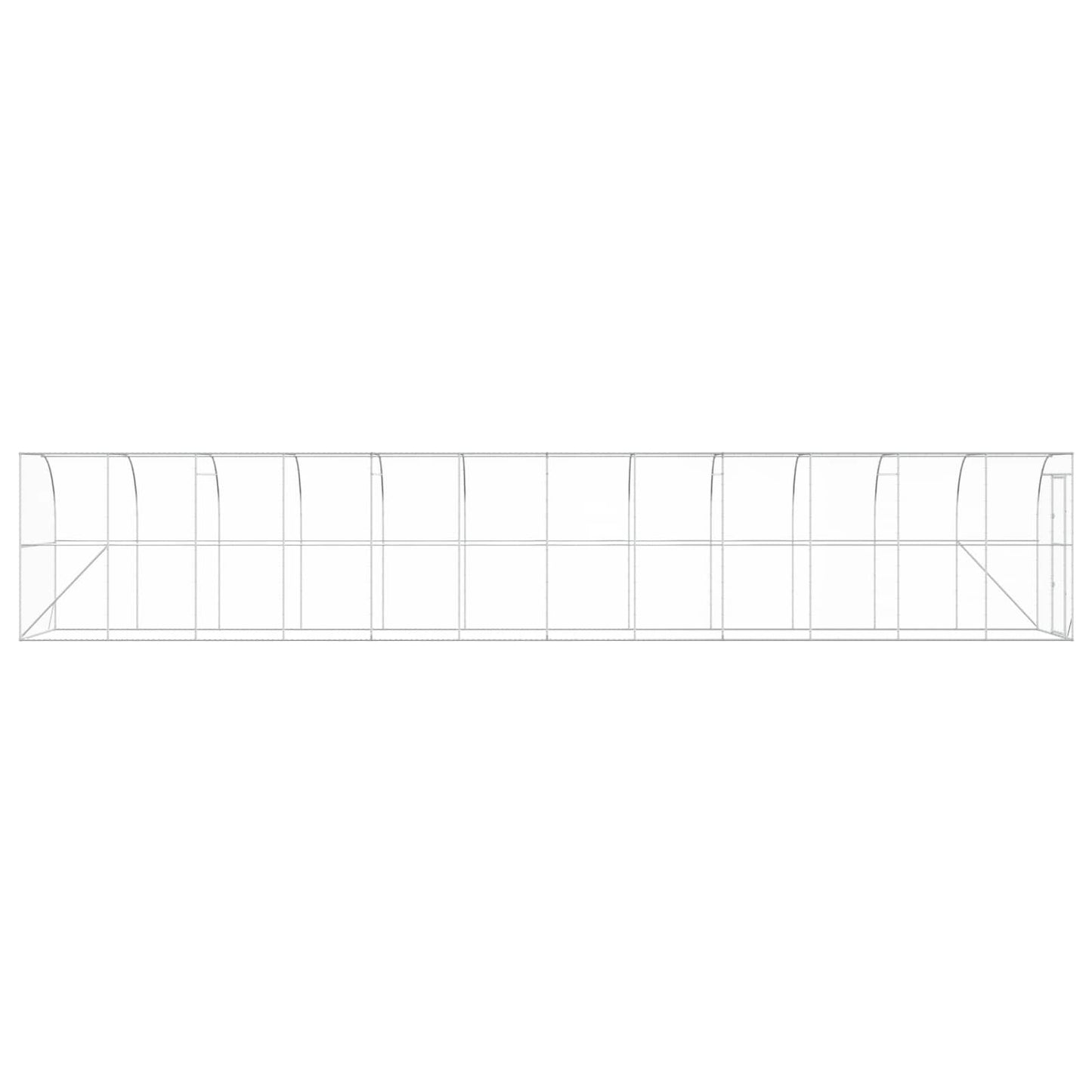 Hønsehus Mod Væg Sølv 600 x 150 x 215 cm Galvaniseret stål
