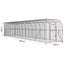 Hønsehus Mod Væg Sølv 600 x 150 x 215 cm Galvaniseret stål