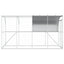 Hønsehus Mod Væg Sølv 400 x 200 x 215 cm Galvaniseret stål