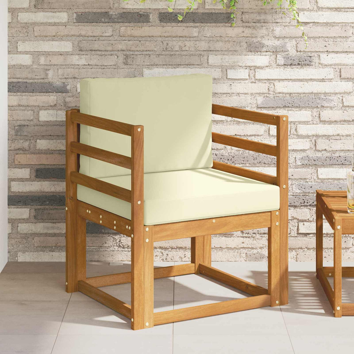 Udendørs sofa Soli Akacietræ og polyester Naturfarvet